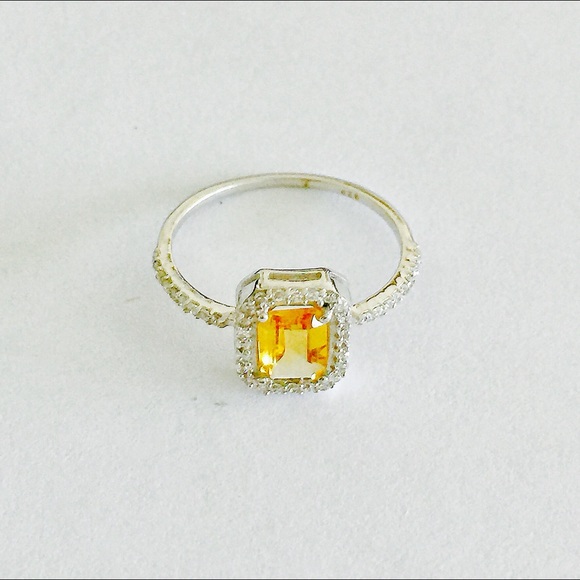 ✨Dainty Genuine Citrine and CZ ring in 925 silver✨ - Picture 4 of 6